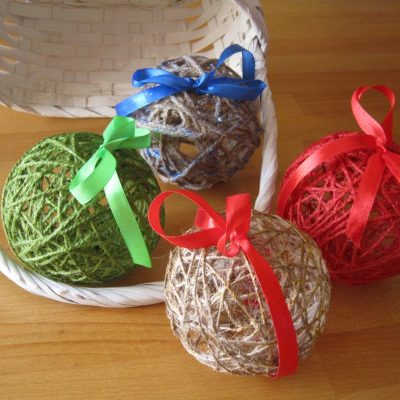 Lavoretti di Natale facili con lo spago