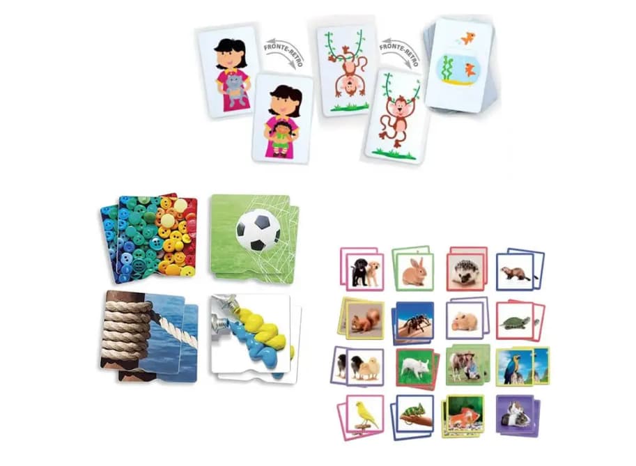 set materiali dedicati al potenziamento cognitivo: carte memo