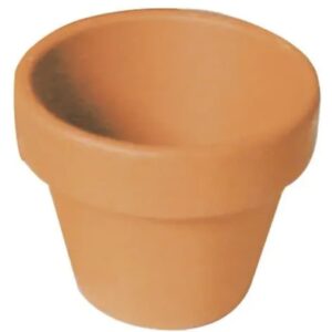 vasetto in terracotta marrone