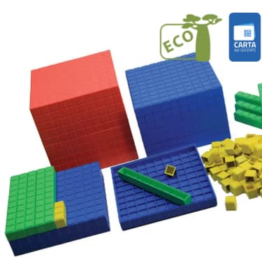 multibase a incastro: cubo rosso e cubo blu
