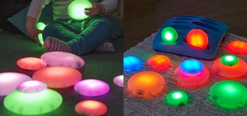 integrazione sensoriale ciottoli luminosi per allestire stanza snoezelen