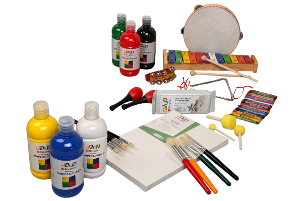 Kit di musicoterapia e arteterapia per stimolare l'attenzione dei bambini