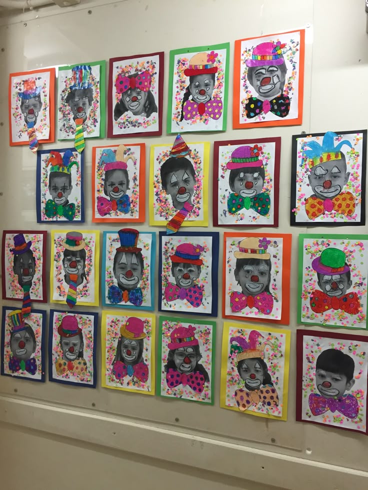 attività carnevale murale della classe scuola infanzia