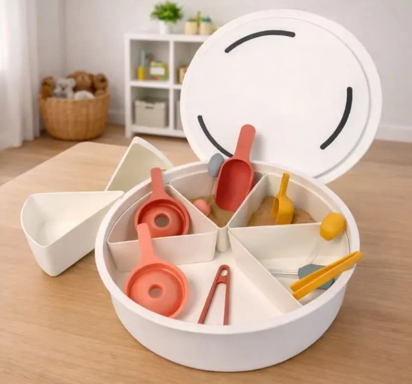 Playtray borgione - vassoione 6 spicchi con coperchio